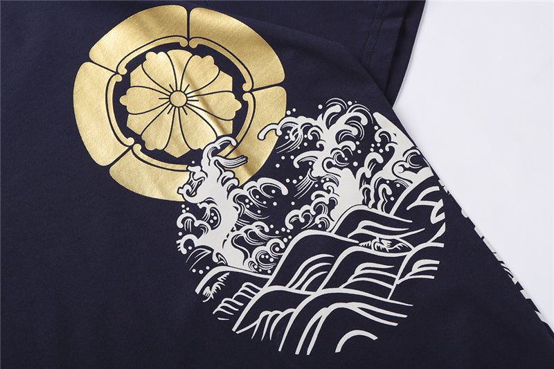 Harajuku Japanese Style Tshirt Hip Hop Street T Shirt Carp Waves Print T-shirt Summer Men Cotton Short Sleeved Tees | Vimost Shop.