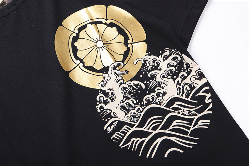 Harajuku Japanese Style Tshirt Hip Hop Street T Shirt Carp Waves Print T-shirt Summer Men Cotton Short Sleeved Tees | Vimost Shop.