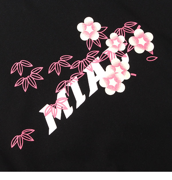 Mens Hip Hop T Shirts Pink Floral Crane Streetwear Tshirt Harajuku Summer Short Sleeve | Vimost Shop.