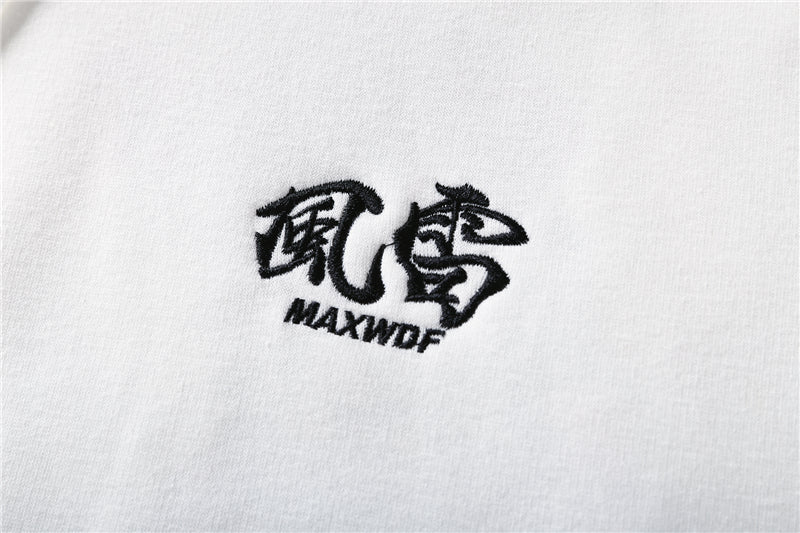 Embroidery Japanese Wind Thunder Devil Hoodie Streetwear Harajuku Hip Hop Chinese Style Hooded Sweatshirts Men Oversize | Vimost Shop.