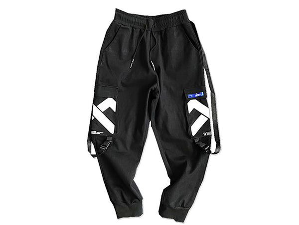 Multi Pockets Printed Cargo Pants Men Harajuku Hip Hop Casual Ribbons Trousers Streetwear Joggers Sweatpants | Vimost Shop.