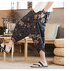 Streetwear Mens New Beach Pants Male Summer Casual Calf-Length Pants Man Chinese Style Baggy Loose Trousers Drawstring | Vimost Shop.