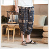 Streetwear Mens New Beach Pants Male Summer Casual Calf-Length Pants Man Chinese Style Baggy Loose Trousers Drawstring | Vimost Shop.