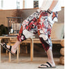 Streetwear Mens New Beach Pants Male Summer Casual Calf-Length Pants Man Chinese Style Baggy Loose Trousers Drawstring | Vimost Shop.