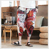 Streetwear Mens New Beach Pants Male Summer Casual Calf-Length Pants Man Chinese Style Baggy Loose Trousers Drawstring | Vimost Shop.