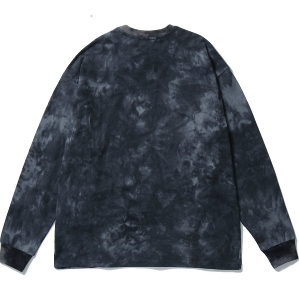 Hip Hop T Shirt Men Streetwear Print Wild Horse Long Sleeve Tees Harajuku Cotton Loose Tshirts Tie Dye Mens Fashion Tops | Vimost Shop.