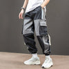 Men Hip Hop Black Cargo Pants joggers Sweatpants Multi-pocket Ribbons men's sports pants streetwear casual men's casual pants | Vimost Shop.