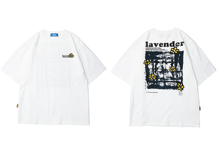 Men Hip Hop T Shirt Streetwear Harajuku Floral T-Shirt Oversize Summer Short Sleeve | Vimost Shop.