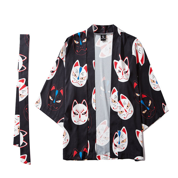 Japanese Style Crane Kimono Tokyo Streetwear Haori Men Women Cardigan Japan Robe Girl Fashion Traditional Asian Clothes | Vimost Shop.