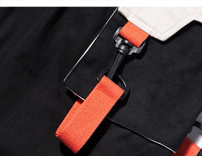 Hip Hop Color Block Pockets Male Harem Cargo Pants Streetwear Harajuku Casual Drawstring Joggers Mens Trousers | Vimost Shop.