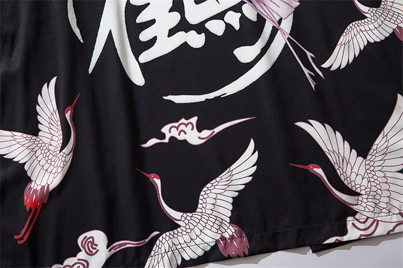Japan Style Clothes Men Summer Streetwear Cat Print Kimono Cardigan Mandarin Robe Men Unisex Japanese Trend Kimonos | Vimost Shop.