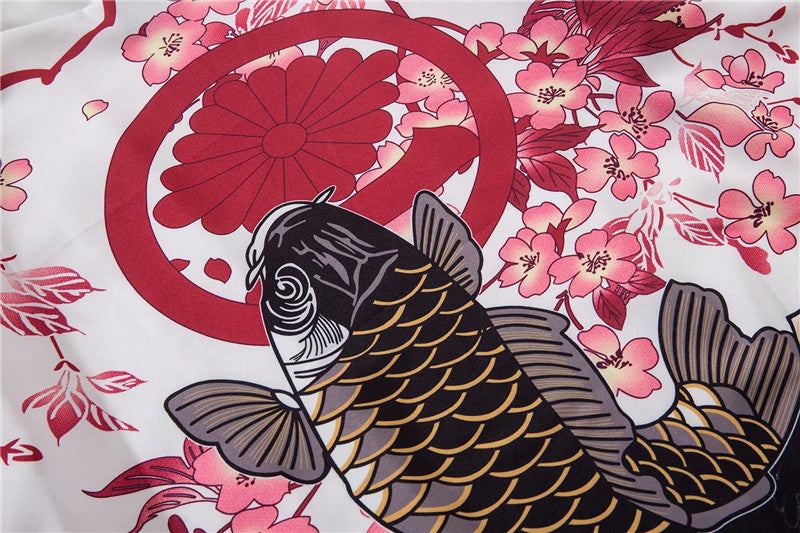 Japan Style Clothes Men Summer Streetwear Cat Print Kimono Cardigan Mandarin Robe Men Unisex Japanese Trend Kimonos | Vimost Shop.