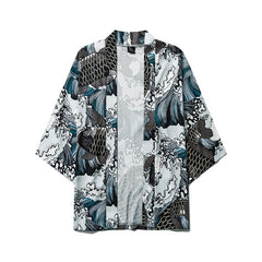 Japan Carp Print Kimono Men Women Japanese Style Traditional Cardigan Yukata Streetwear Haori Clothes