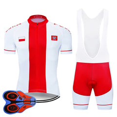 Team Poland Cycling Clothing 9D Set MTB Jersey Bicycle Clothes Ropa Ciclismo Quick Dry Bike Wear Mens Short Maillot Culotte | Vimost Shop.