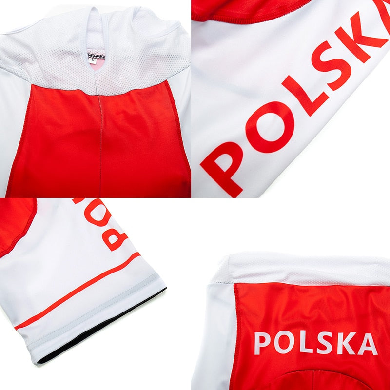 Team Poland Cycling Clothing 9D Set MTB Jersey Bicycle Clothes Ropa Ciclismo Quick Dry Bike Wear Mens Short Maillot Culotte | Vimost Shop.