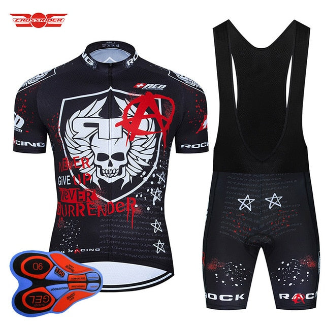 Rock Racing Cycling Clothing 9D Bib Set MTB Jersey Black Bicycle Clothes Quick Dry Bike Shirt Men's Short Maillot Culotte | Vimost Shop.