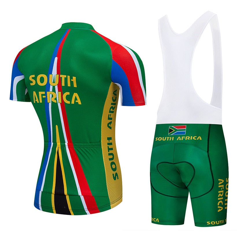Pro Team SOUTH AFRICA Cycling Clothing 9D Set MTB Uniform Bicycle Clothes Quick Dry Bike Jersey Men's Short Maillot Culotte | Vimost Shop.