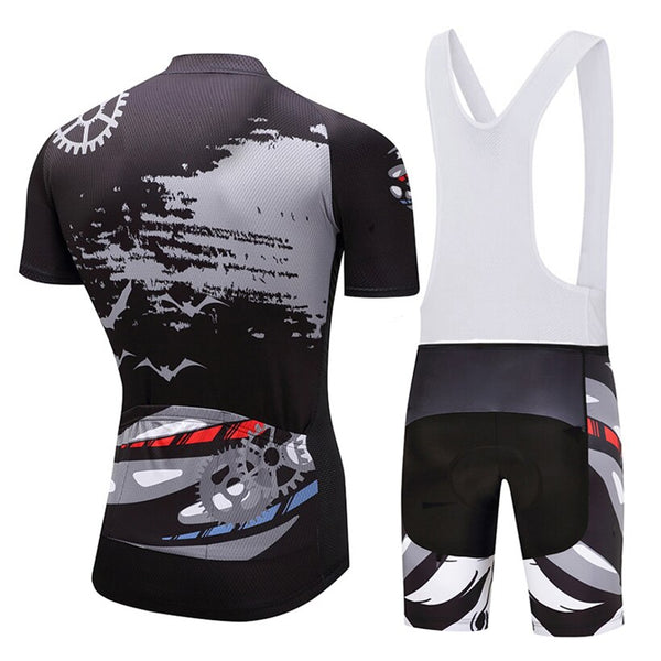 Skull Cycling Jersey 9D Bib Set MTB Uniform Bicycle Clothing Ropa Ciclismo Black Bike Clothes Men's Short Maillot Culotte | Vimost Shop.