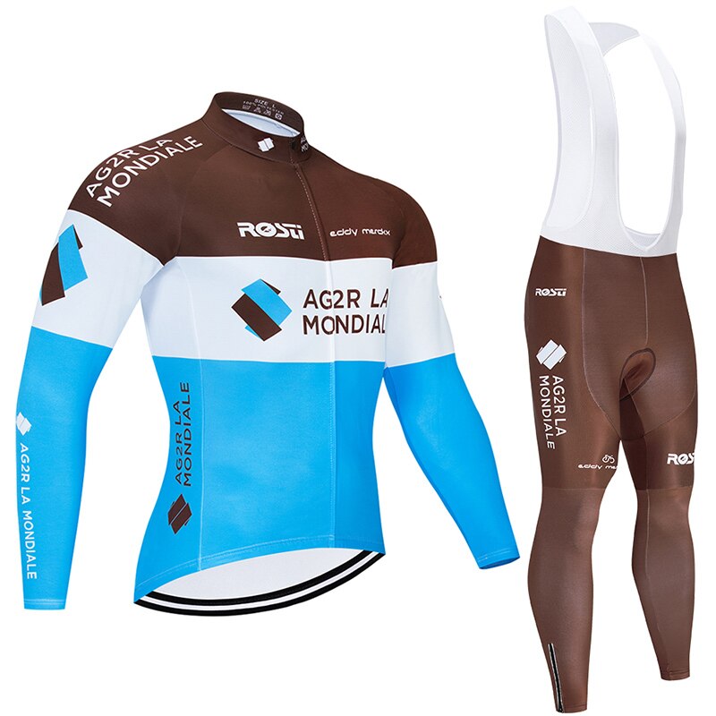 Pro Team Cycling Jersey 9D Set MTB Uniform France Bicycle Clothing Spring/Autumn Bike Clothes Mens Long Cycling Wear | Vimost Shop.