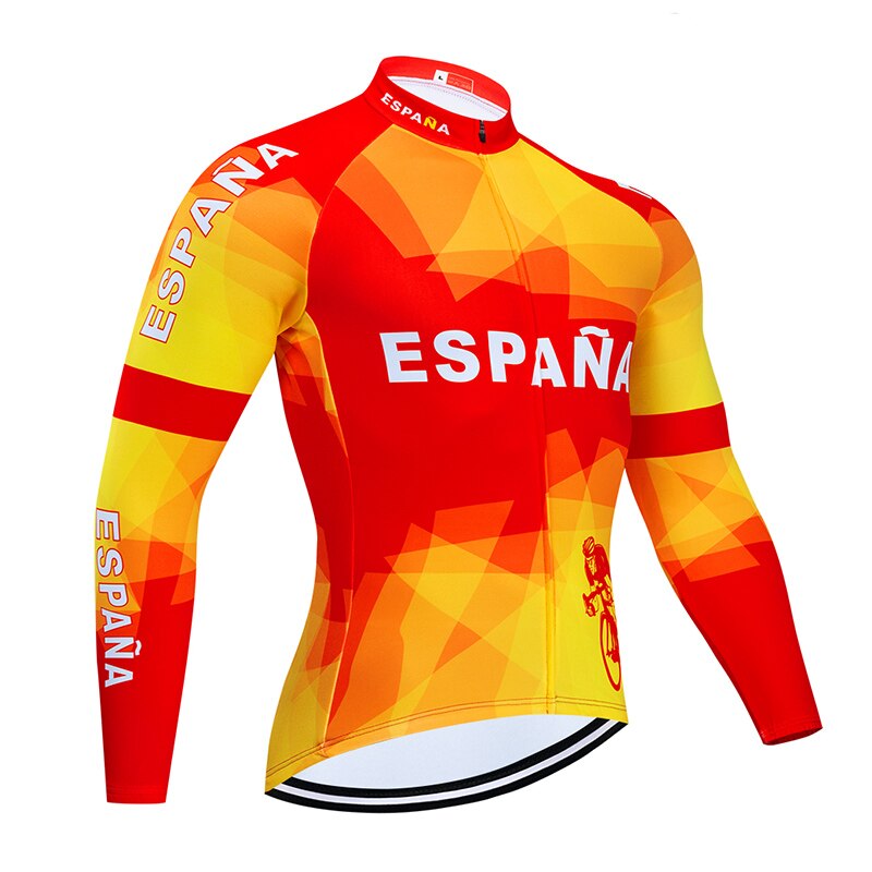 Spring/Autumn ESPANA Cycling Jersey 9D Bib Set MTB Uniform Bike Clothing Quick Dry Bicycle Clothes Men‘s Long Cycling Wear | Vimost Shop.