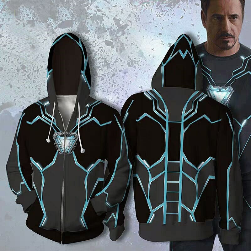 Marvel Superhero Flash Movie Endgame 3D Print Hoodies Sweatshirt Captain America Zipper Coat Jacket Men Women Cosplay Costume | Vimost Shop.