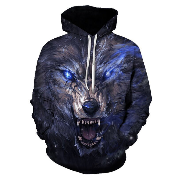 Wolf hoodies Men's hoodie autumn Winter hip hop hoody Tops Casual Brand 3D wolf head Hoodie Sweatshirt S-6XL | Vimost Shop.