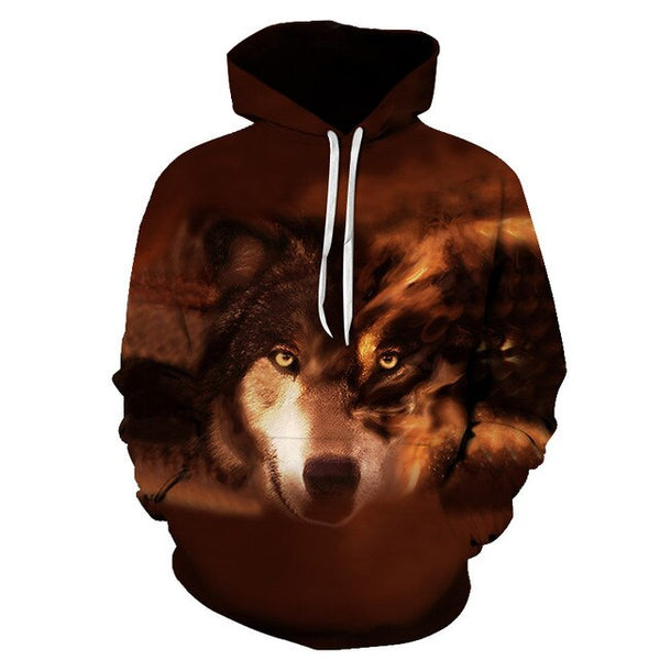 Wolf hoodies Men's hoodie autumn Winter hip hop hoody Tops Casual Brand 3D wolf head Hoodie Sweatshirt S-6XL | Vimost Shop.