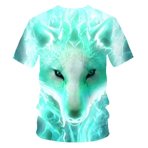 Newest Wolf 3D Print Animal Cool Funny T-Shirt Men Short Sleeve Summer Tops Male T Shirt Fashion Breathable With Short | Vimost Shop.