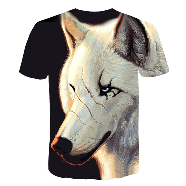 Newest Wolf 3D Print Animal Cool Funny T-Shirt Men Short Sleeve Summer Tops Male T Shirt Fashion Breathable With Short | Vimost Shop.