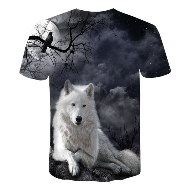 Newest Wolf 3D Print Animal Cool Funny T-Shirt Men Short Sleeve Summer Tops Male T Shirt Fashion Breathable With Short | Vimost Shop.