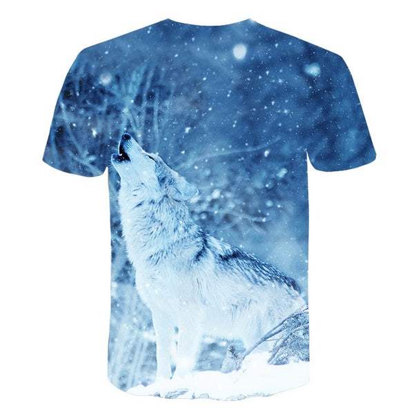 Newest Wolf 3D Print Animal Cool Funny T-Shirt Men Short Sleeve Summer Tops Male T Shirt Fashion Breathable With Short | Vimost Shop.