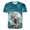 Newest Wolf 3D Print Animal Cool Funny T-Shirt Men Short Sleeve Summer Tops Male T Shirt Fashion Breathable With Short | Vimost Shop.