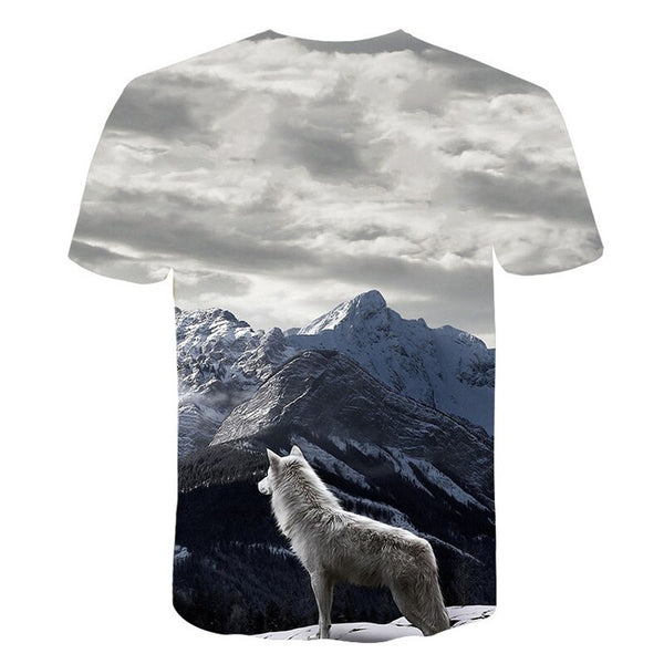 Newest Wolf 3D Print Animal Cool Funny T-Shirt Men Short Sleeve Summer Tops Male T Shirt Fashion Breathable With Short | Vimost Shop.