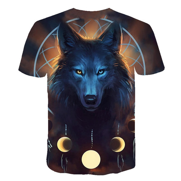 Newest Wolf 3D Print Animal Cool Funny T-Shirt Men Short Sleeve Summer Tops Male T Shirt Fashion Breathable With Short | Vimost Shop.