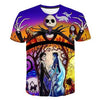 Halloween Printed 3D Short Sleeve Tshirt The Nightmare Before Christmas Cosplay T-Shirt Jack And Sally Slim Design Fashion Tops | Vimost Shop.