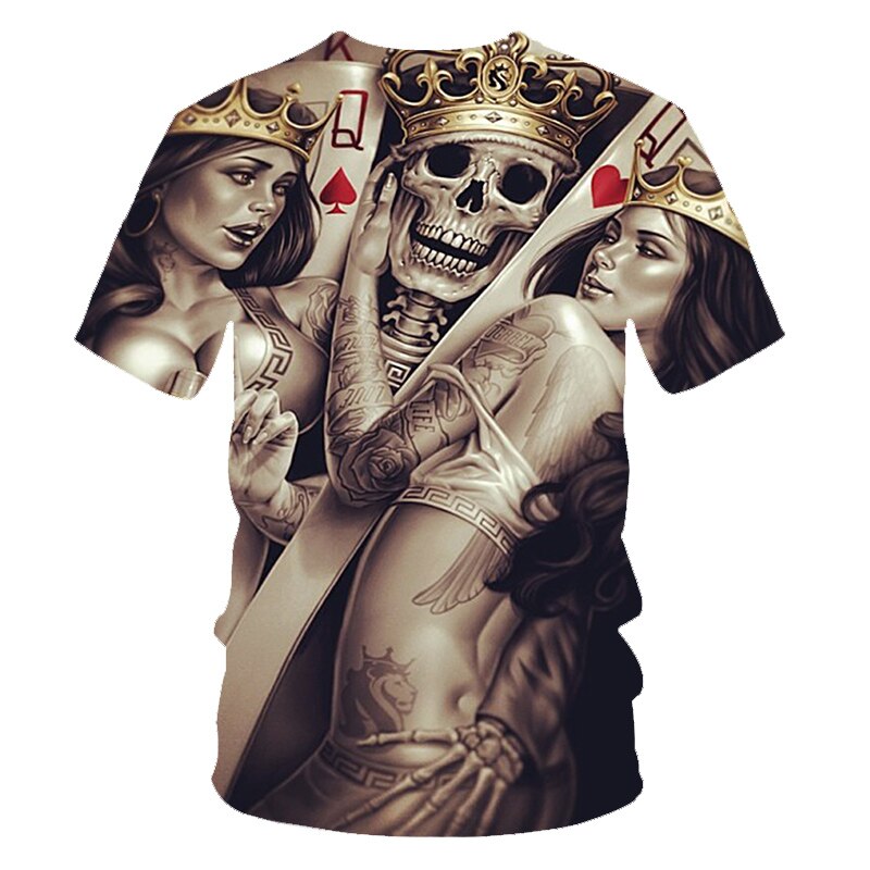 Funny Skull Motorbike 3D T Shirt Summer Hipster Short Sleeve Tee Tops Men/Women Print T-Shirts Casual Homme Short Sleeve Top | Vimost Shop.