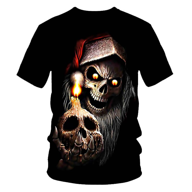 Funny Skull Motorbike 3D T Shirt Summer Hipster Short Sleeve Tee Tops Men/Women Print T-Shirts Casual Homme Short Sleeve Top | Vimost Shop.