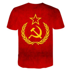 Mens T-Shirt Summer CCCP Russian 3d T Shirts Men USSR Soviet Union Man Short sleeve Tshirt Moscow Mens Tees O Neck Tops S-6XL | Vimost Shop.