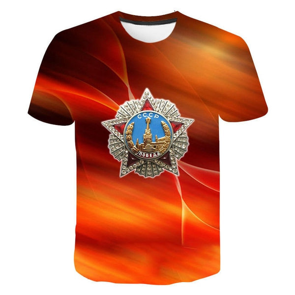 Mens T-Shirt Summer CCCP Russian 3d T Shirts Men USSR Soviet Union Man Short sleeve Tshirt Moscow Mens Tees O Neck Tops S-6XL | Vimost Shop.