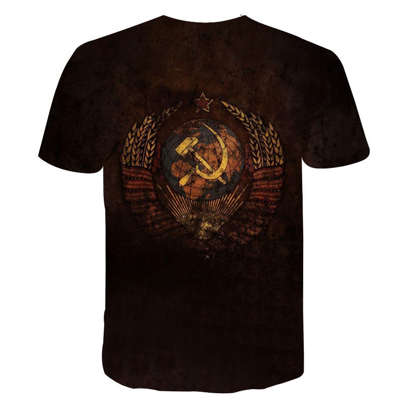 Mens T-Shirt Summer CCCP Russian 3d T Shirts Men USSR Soviet Union Man Short sleeve Tshirt Moscow Mens Tees O Neck Tops S-6XL | Vimost Shop.