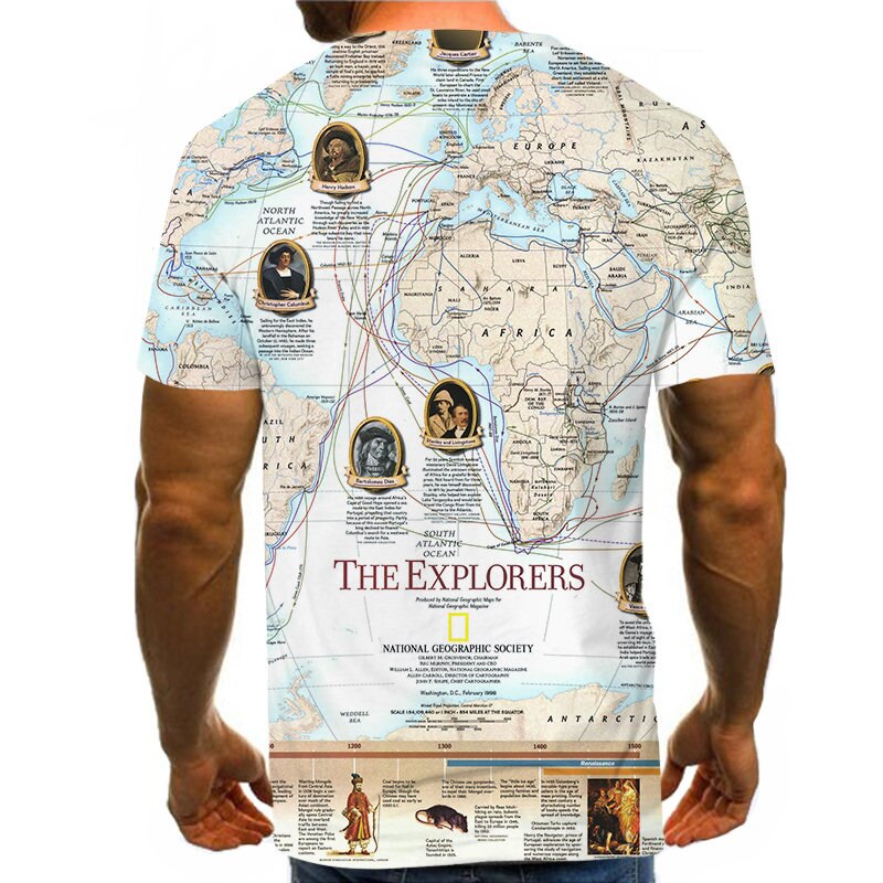 World Map T-shirt Funny T Shirts Summer Fashion Anime Tshirt 3D T Shirt Mens Clothing Tops Tees 2020 New Fashion | Vimost Shop.