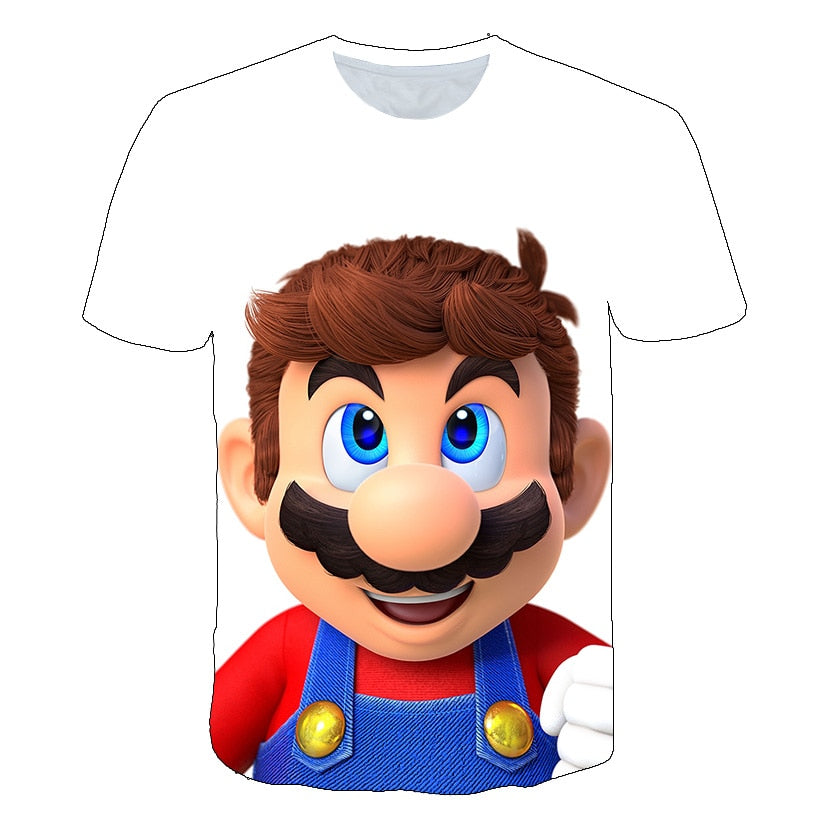summer New Harajuku style Classic games Super Mario t shirt Mario Bros 3D print t-shirts hip hop tshirt | Vimost Shop.