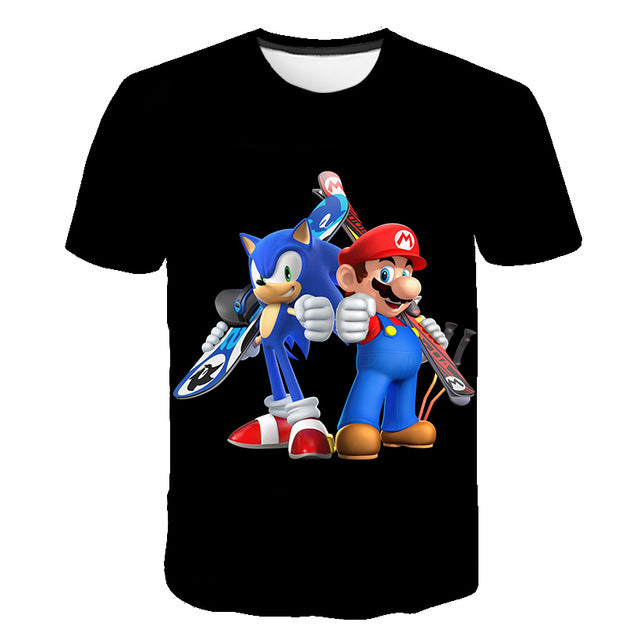 summer New Harajuku style Classic games Super Mario t shirt Mario Bros 3D print t-shirts hip hop tshirt | Vimost Shop.