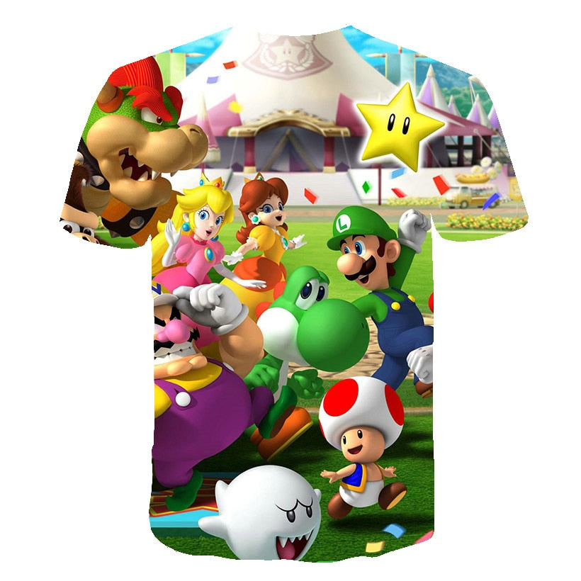 summer New Harajuku style Classic games Super Mario t shirt Mario Bros 3D print t-shirts hip hop tshirt | Vimost Shop.