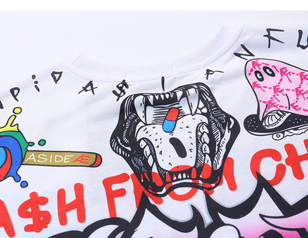Funny Hip Hop Comic Letter Graffiti Fashion Tank Tops Mens Summer Streetwear Casual Cotton Sleeveless Vests | Vimost Shop.