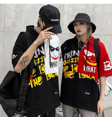 Hip Hop Color Block Smile Letter Print Men T Shirt Harajuku Fashion Streetwear Hooded Casual Cotton Tops Tee | Vimost Shop.