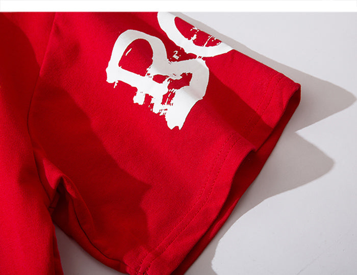 Hip Hop Color Block Smile Letter Print Men T Shirt Harajuku Fashion Streetwear Hooded Casual Cotton Tops Tee | Vimost Shop.