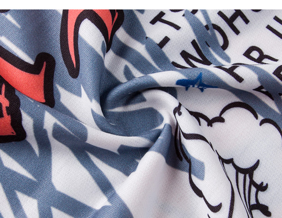 Mens Short Sleeve T-shirt Graffiti Tees Shirts Flame Print Skateboard Tshirts Male Cotton Hip Hop Streetwear KJ54 | Vimost Shop.