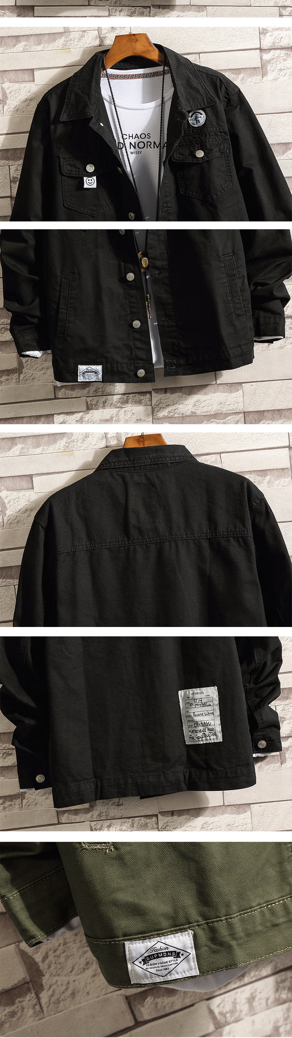 6XL Baggy Jackets Black Cotton Autumn Streetwear Fashion Army Green Hip Hop College Military Style Coat Japan Bomber Jacket Men | Vimost Shop.