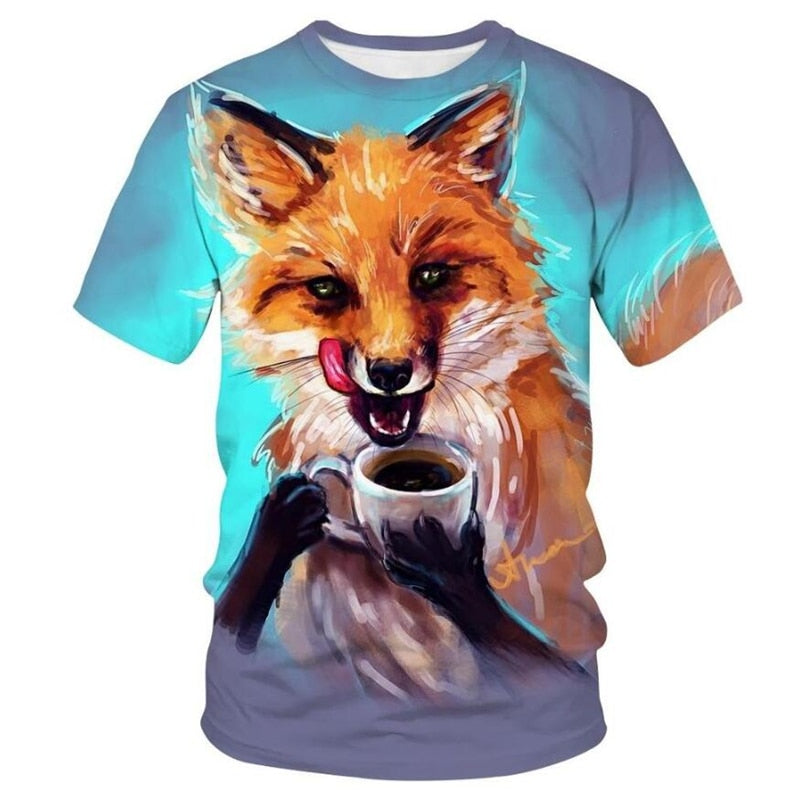 Hot Sell 3D printed Animal fox Women T shirts Summer Girls High Quality Cute color Casual short Sleeves Female Male Tshirts | Vimost Shop.